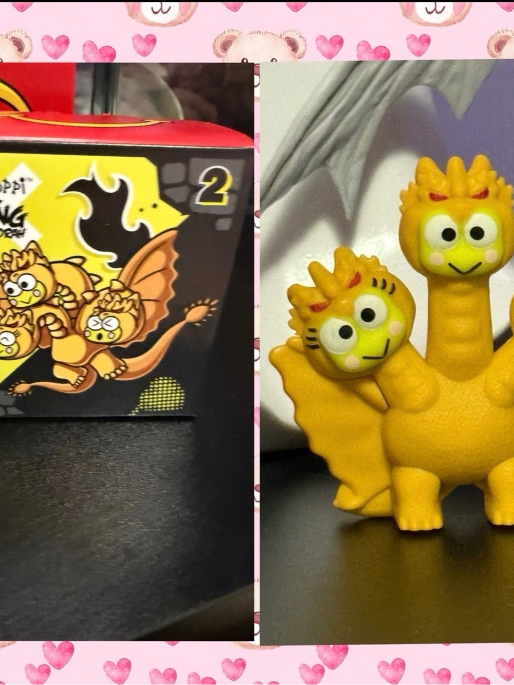 Sanrio Two-Headed Yellow Dragon Figure